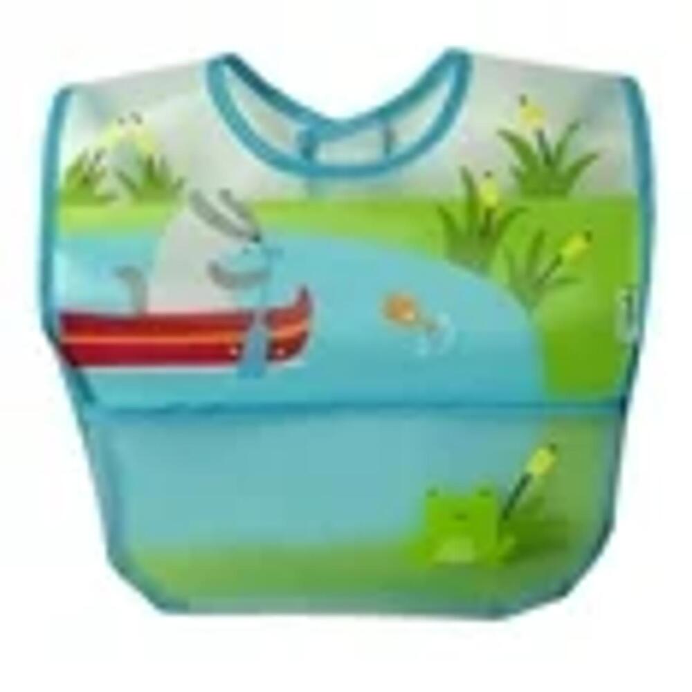 Green Sprouts 3 pack Wipe-off Pocket Bibs forest, fish frogs